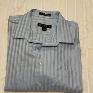 Alfred Light Blue Striped Dress Shirt